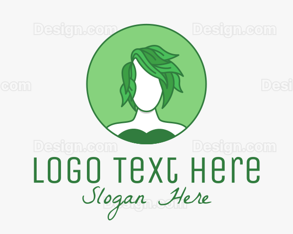 Eco Leaf Woman Logo
