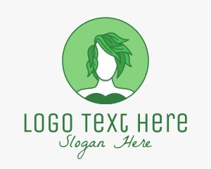 Eco Leaf Woman  logo