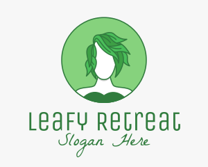 Eco Leaf Woman  logo design