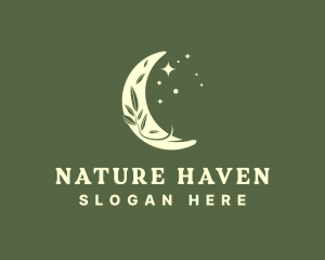 Nature Plant Moon logo design