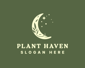 Nature Plant Moon logo design