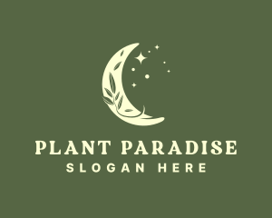 Nature Plant Moon logo design