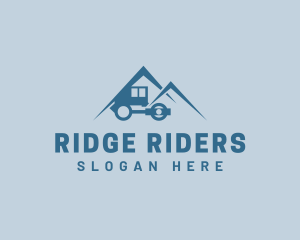 Road Roller Mountain logo design