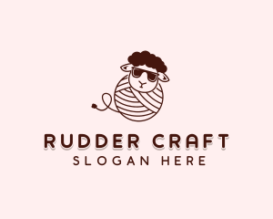 Knitting Yarn Handcrafted logo design