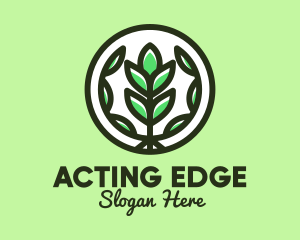 Organic Farming Emblem logo design