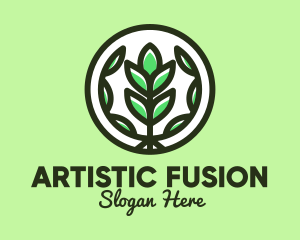 Organic Farming Emblem logo design