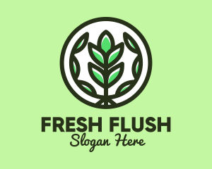 Organic Farming Emblem logo design