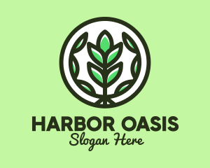 Organic Farming Emblem logo design