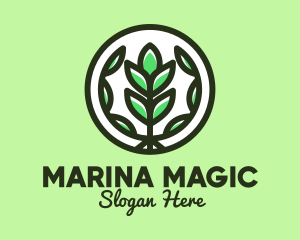 Organic Farming Emblem logo design