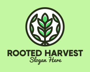 Organic Farming Emblem logo design