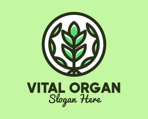 Organic Farming Emblem logo design