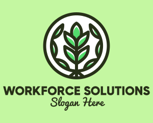 Organic Farming Emblem logo design