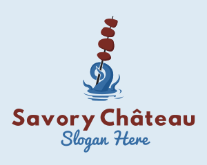 Seafood Skewer Restaurant logo design