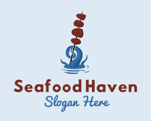 Seafood Skewer Restaurant logo design