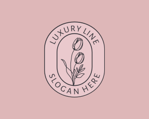 Tulip Beauty Flower logo design