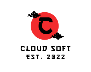 Traditional Japanese Cloud  logo design