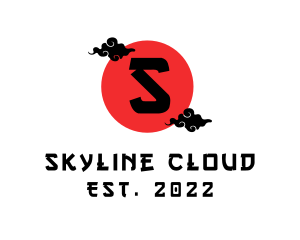 Traditional Japanese Cloud  logo design