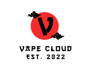 Traditional Japanese Cloud  logo design