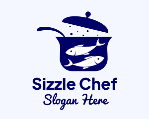 Fish Cooking Pot logo design