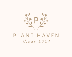 Plant Foliage Wreath logo design