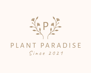 Plant Foliage Wreath logo design