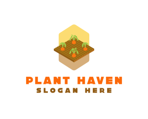 Carrot Plant Farm logo design