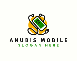 Mobile Phone Stethoscope logo design