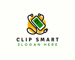 Mobile Phone Stethoscope logo design