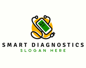 Mobile Phone Stethoscope logo design