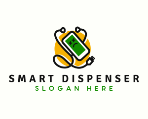 Mobile Phone Stethoscope logo design