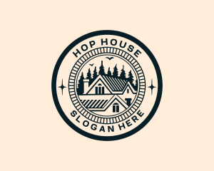 Residential House Roofing logo design