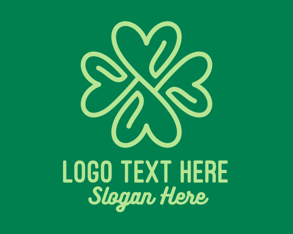 Green Heart Clover  logo