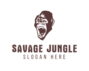 Angry Wild Gorilla logo design