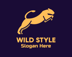 Galloping Wild Panther logo design