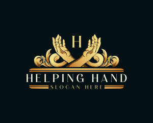 Premium Wellness Hands logo design