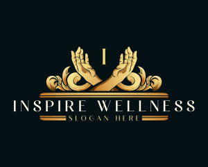 Premium Wellness Hands logo design