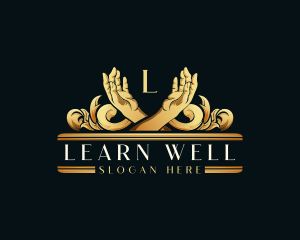 Premium Wellness Hands logo design