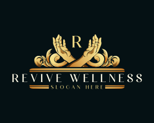 Premium Wellness Hands logo design