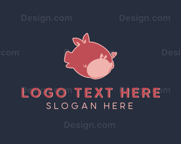 Piglet Pig Farm Logo