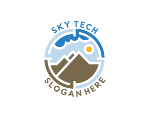 Mountain Sky Hiking logo design