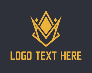 Golden Elegant Crown  Logo