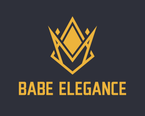 Golden Elegant Crown  logo design