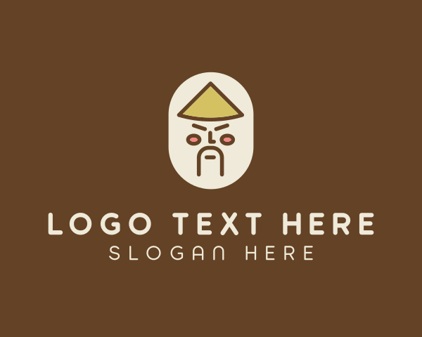 Asian Man Character logo