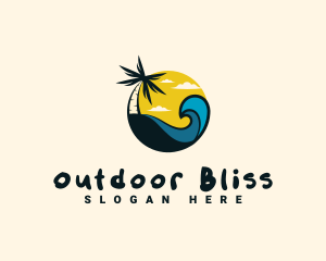 Tropical Beach Resort logo design