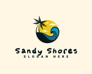 Tropical Beach Resort logo design