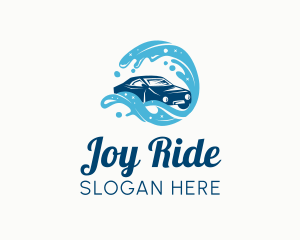 Water Wave Car Cleaning logo design