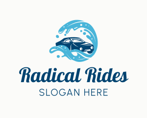 Water Wave Car Cleaning logo design