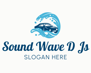 Water Wave Car Cleaning logo design