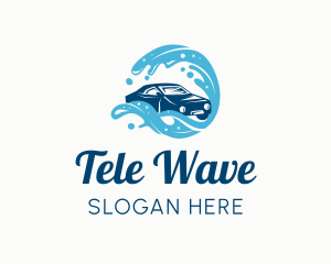 Water Wave Car Cleaning logo design