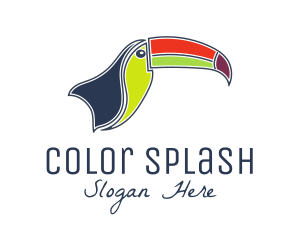 Colorful Toucan Beak logo design